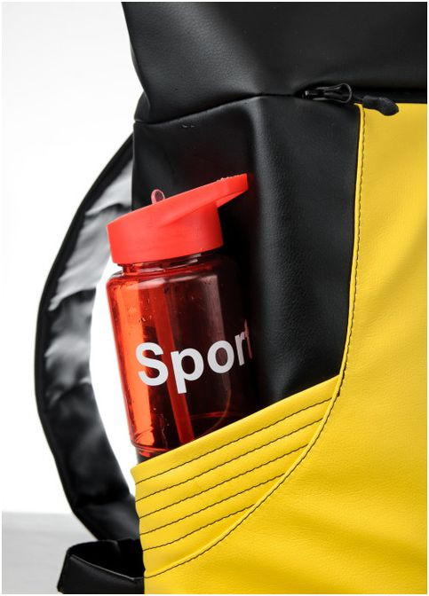 Рюкзак ролл RollTop MQN Черный с желтым Sambag (302519174)