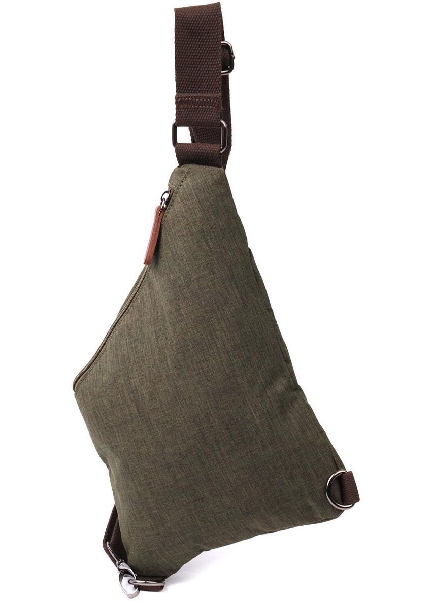 Сумка чоловіча через плече із текстилю слінг Оливковий Vintage (317365283)