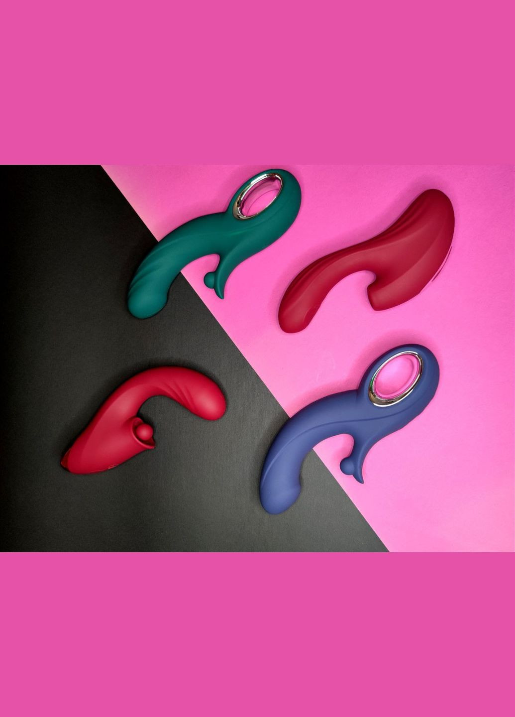 Вибратор три в одном Kissen Tide с фрикциями и клиторальной стимуляцией, 17.8 см х 8 см Chisa (331168077)