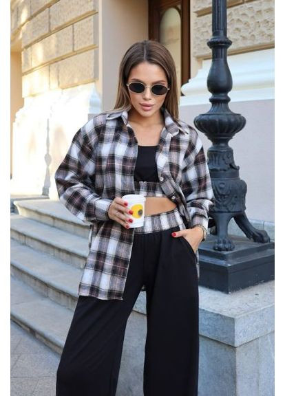 Жіночий костюм трійка, в клітинку,, розмір (арт. 773) No Brand (360511279)