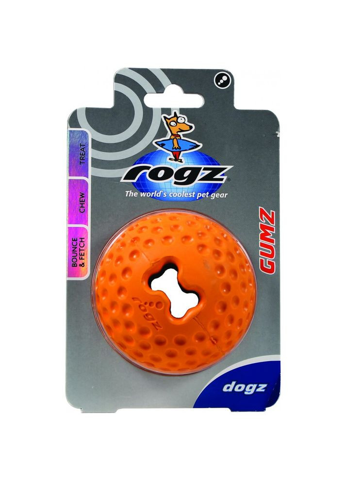 Игрушка для собак GUMZ мяч оранжевый М 3542408 ROGZ (269341772)