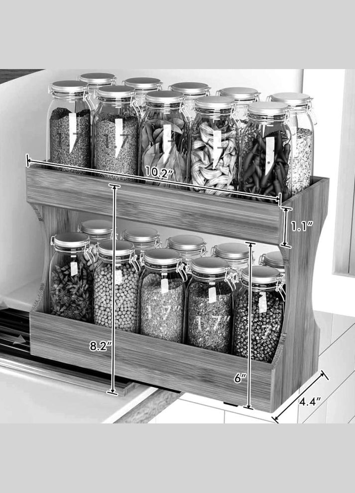 Органайзер для спецій з дерева Помадоро охра (СПЦ-004104) No Brand (327423572)