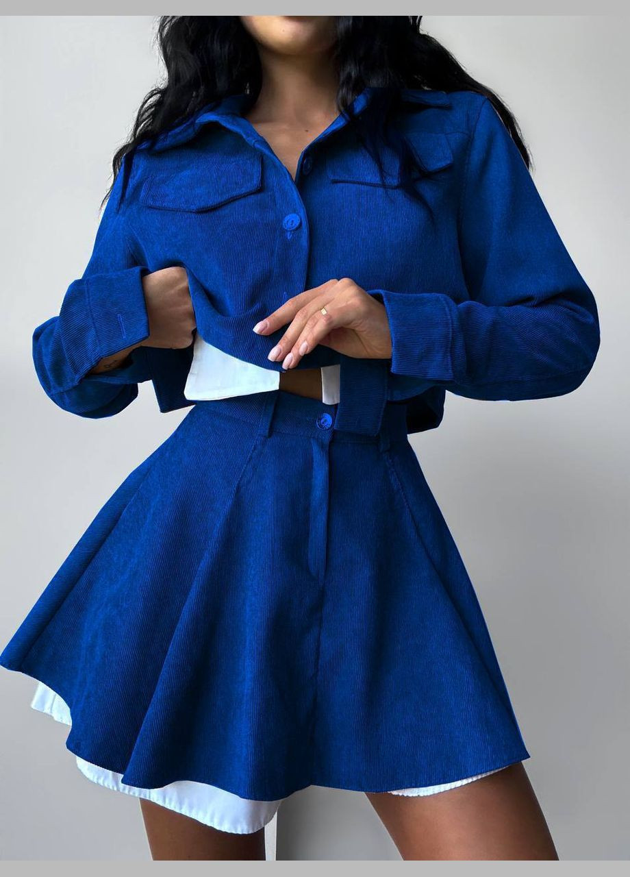 Костюм двійка мікро вельвет піджак та спідниця Україна (347232659)