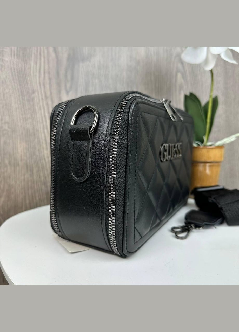 Каркасная мини сумочка стеганная для девушек с магнитом черная (sku_1503) No Brand (330575595)