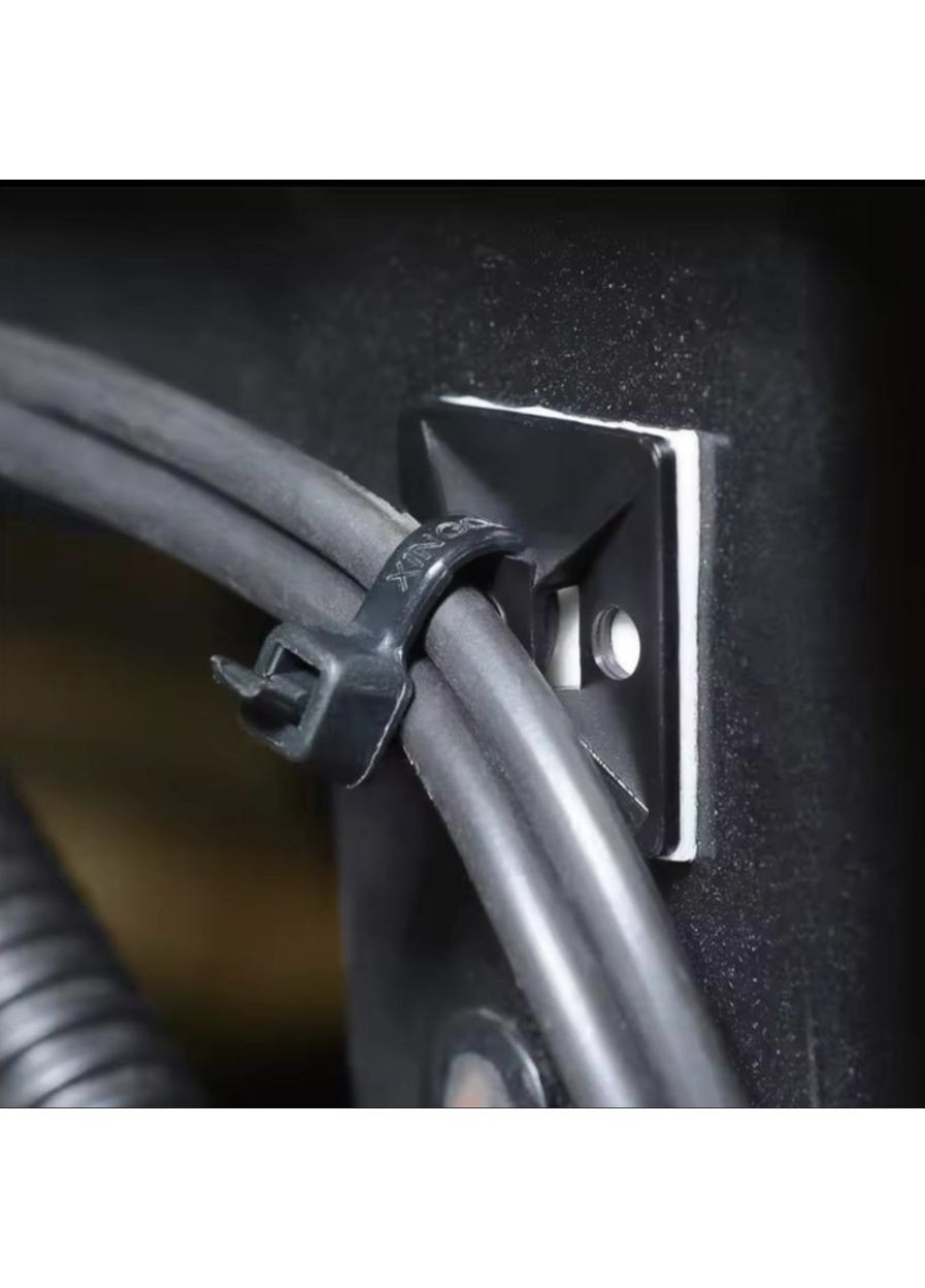 Органайзер Фіксатор кабелю під стяжки хомут тримач самоклеючий майданчик під кабель менеджмент без стяжок 5 шт Прозорий Captain (358934942)