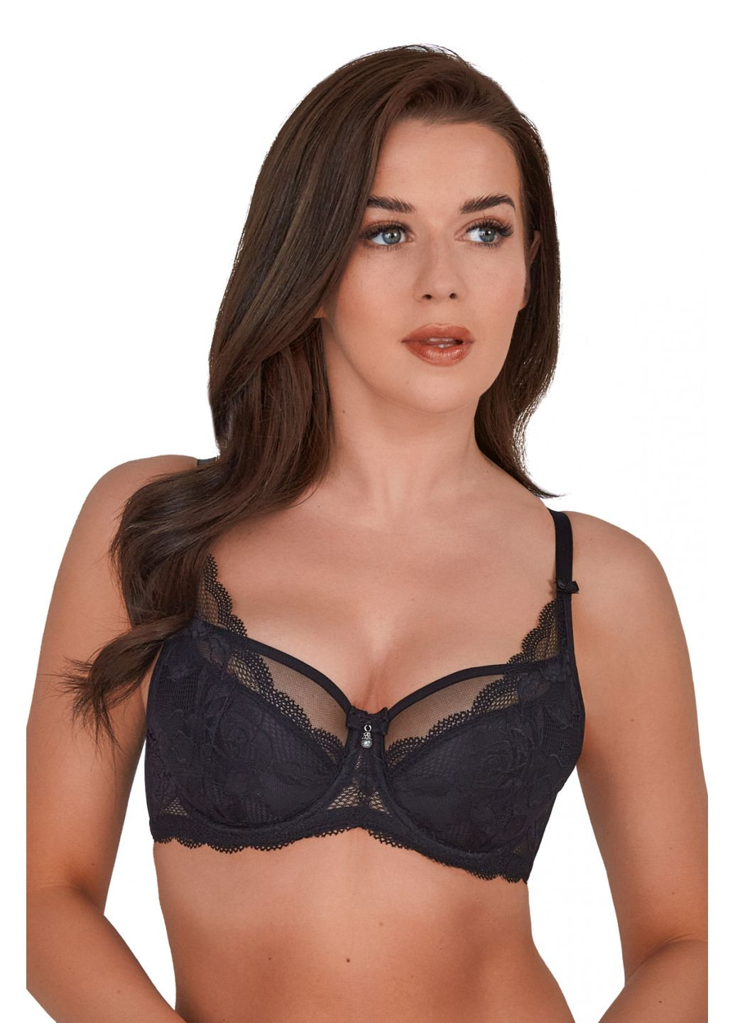 Чёрный женский бюстгальтер Gaia с косточками полиамид