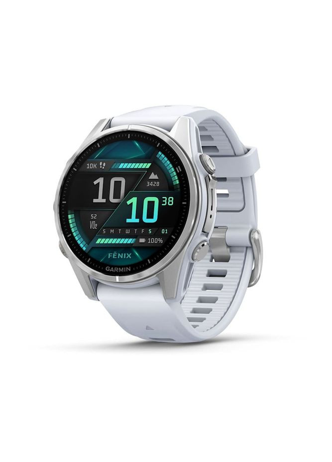 Смарт-годинник Fenix 8 43mm AMOLED Silver with Whitestone Silicone (010-02903-06) Garmin (360401341)