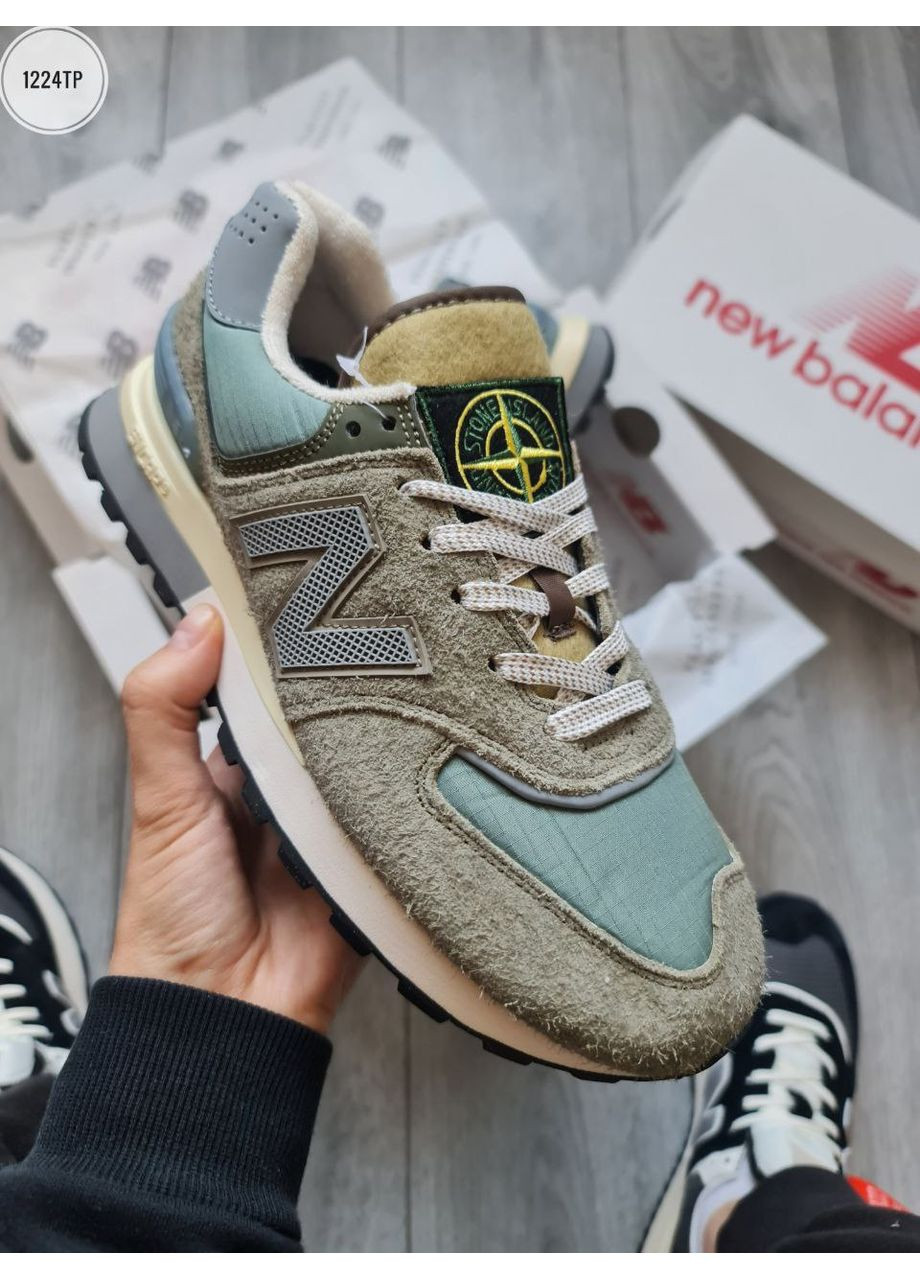 Цветные демисезонные кроссовки мужские new balance 574 legacy x stone island нью беланс 574 No Brand