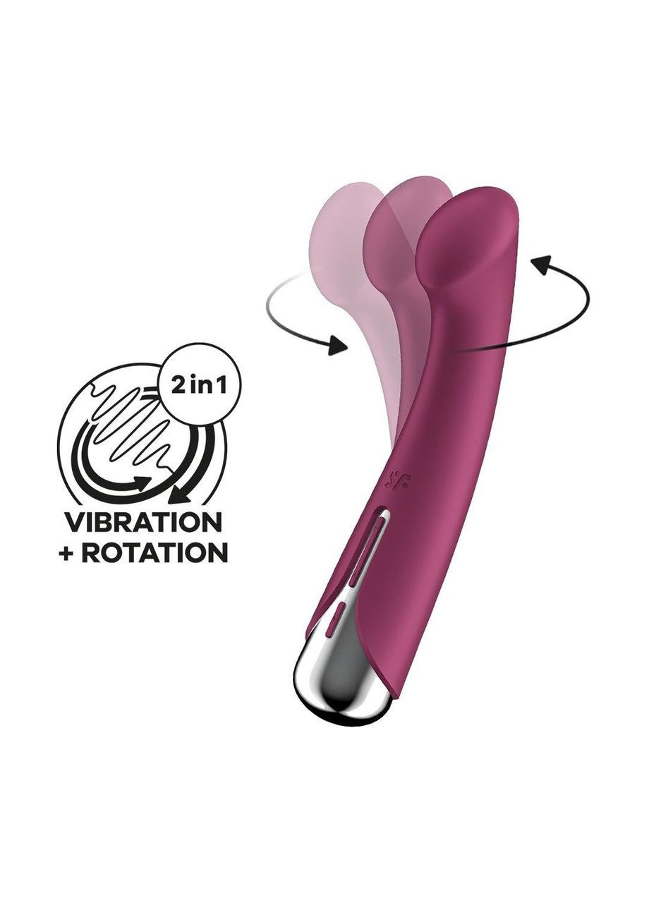 Вибратор для точки G Spinning G-Spot 1 с ротацией, красный Satisfyer (340455707)