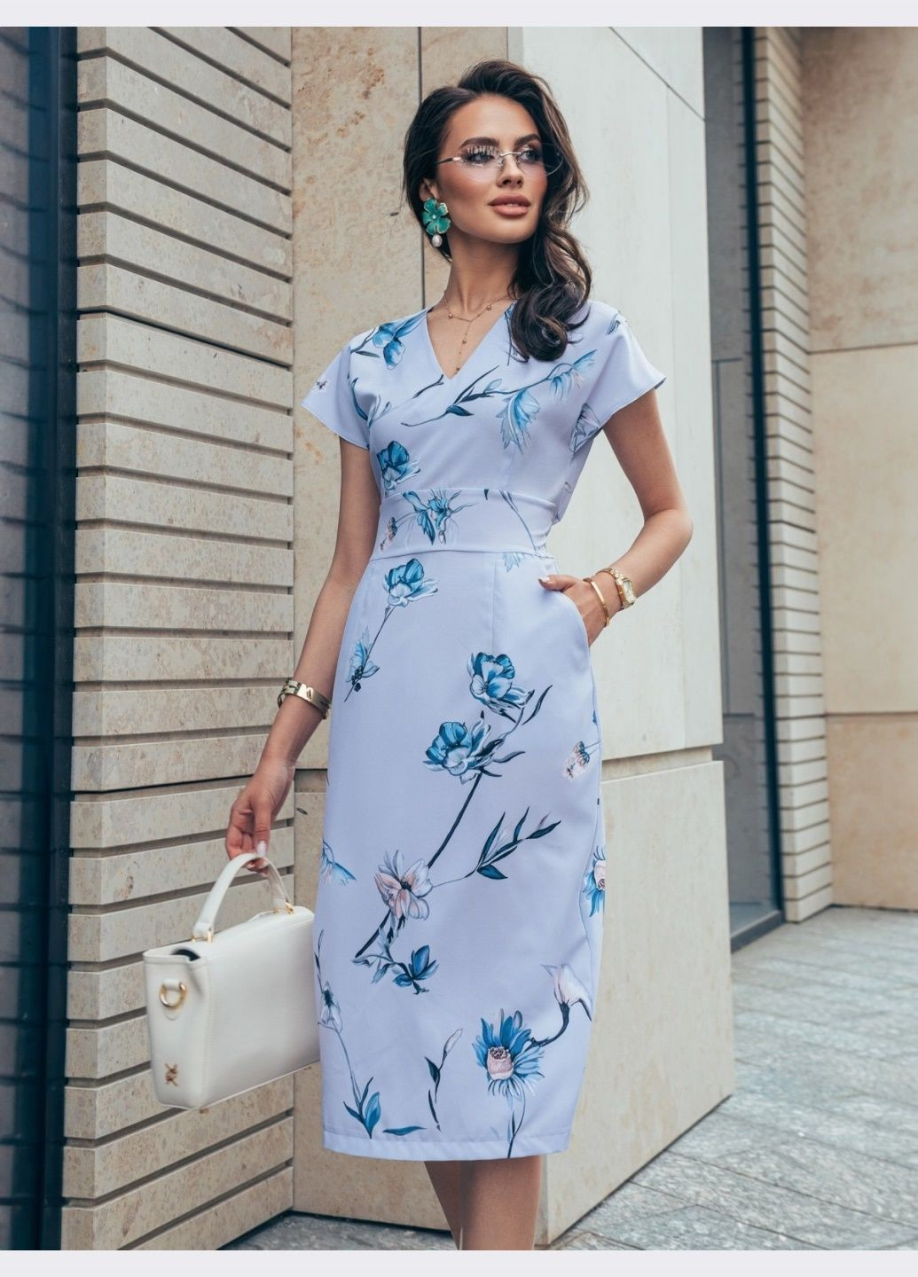 Сіра кежуал сукня-футляр сірого кольору з квітковим принтом футляр Dressa з квітковим принтом