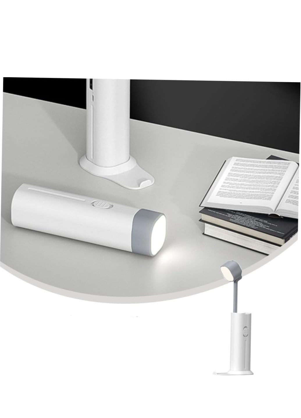 Настольная лампа-фонарь Power Bank USB зарядка Белая More MAG-705 (302244520)