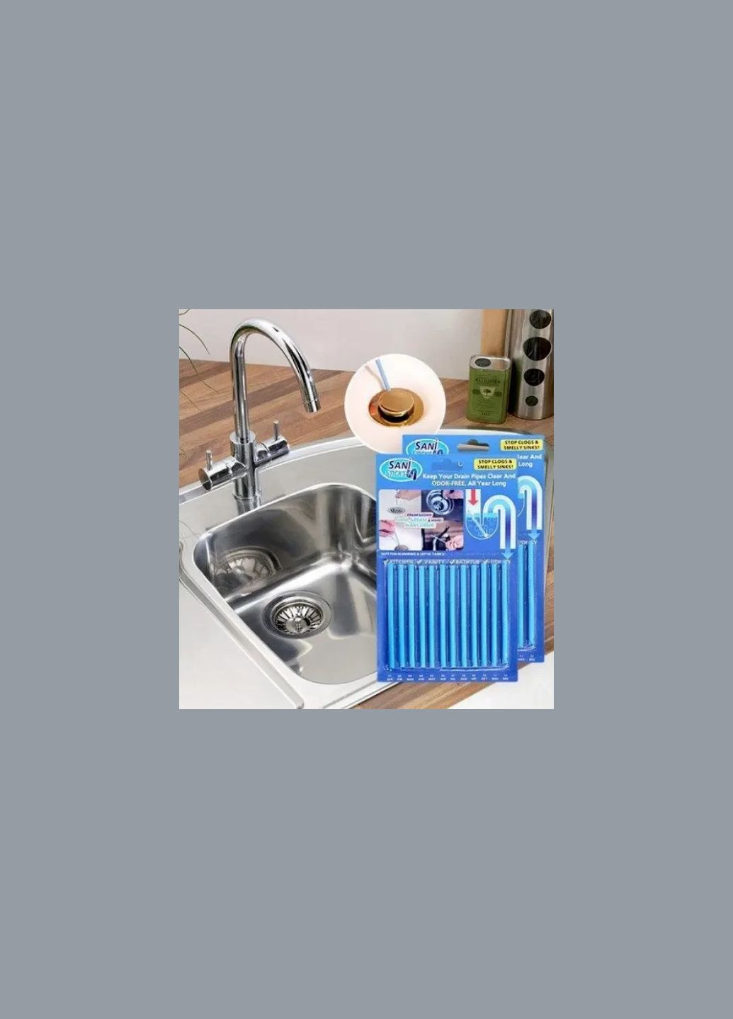 Палочки от засорения Sani Sticks Сани Стикс (12 штук в упаковке) средство для прочистки труб No Brand (346600120)