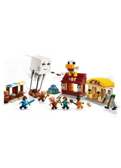 Конструктор Minecraft Нападение на деревню с воздушным шаром Гаст, 555 деталей, от 10 лет (21273) Lego (369939990)