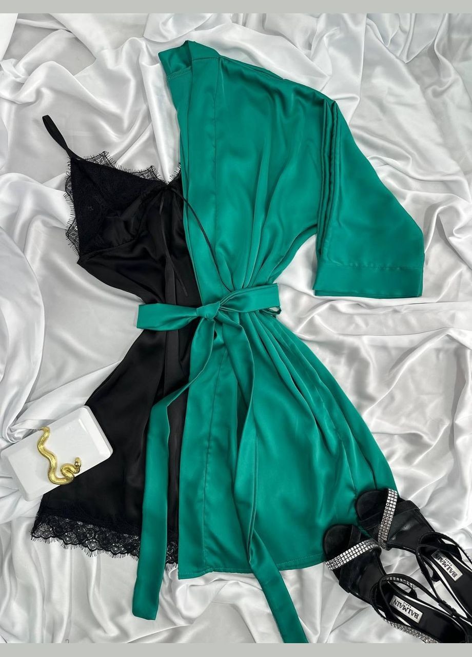 Ночная рубашка с халатом (комплект пеньюар+халат)_леопардовый Ghazel (330223511)