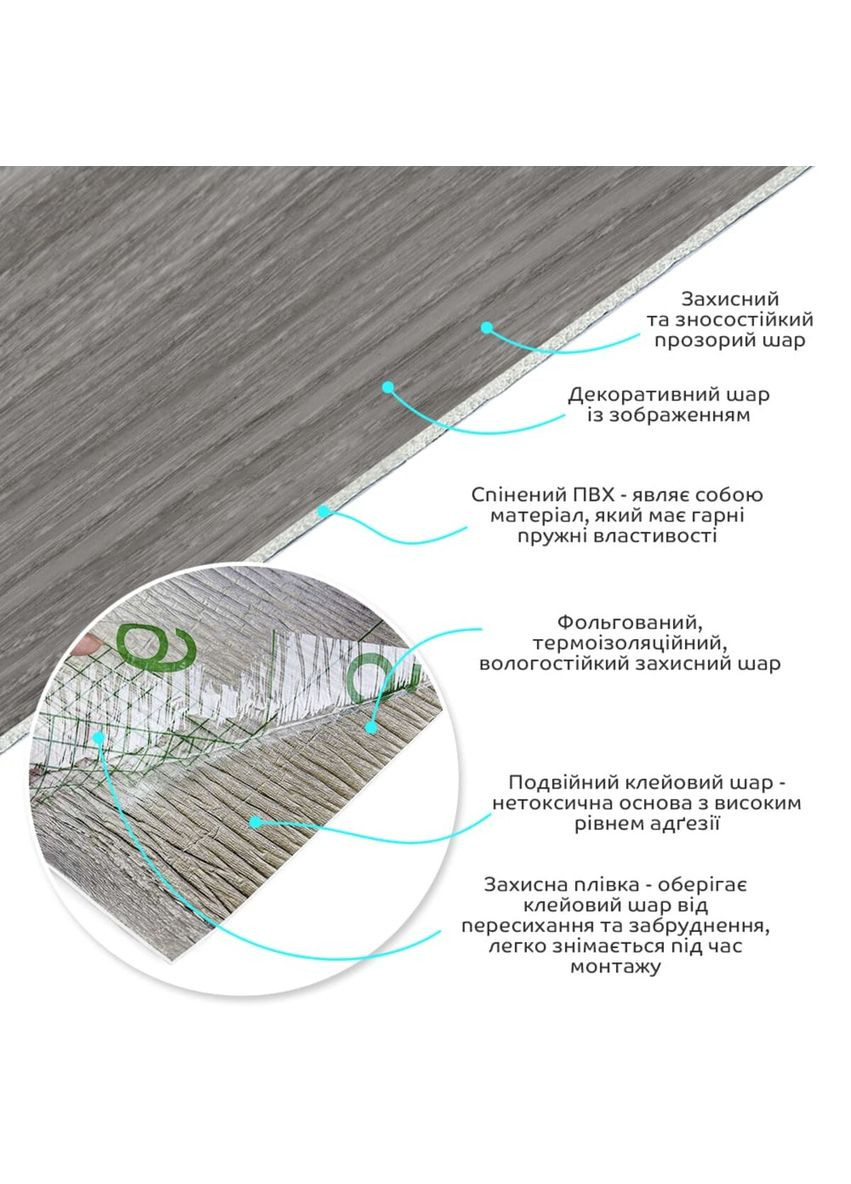 Самоклеящаяся виниловая плитка SW00001175 Зольная в рулоне 3000х600х2мм Sticker Wall (298284659)