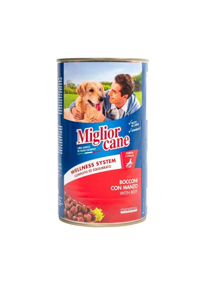 Корм влажный для собак с говядиной 1,250 кг Migliorcane (393977509)