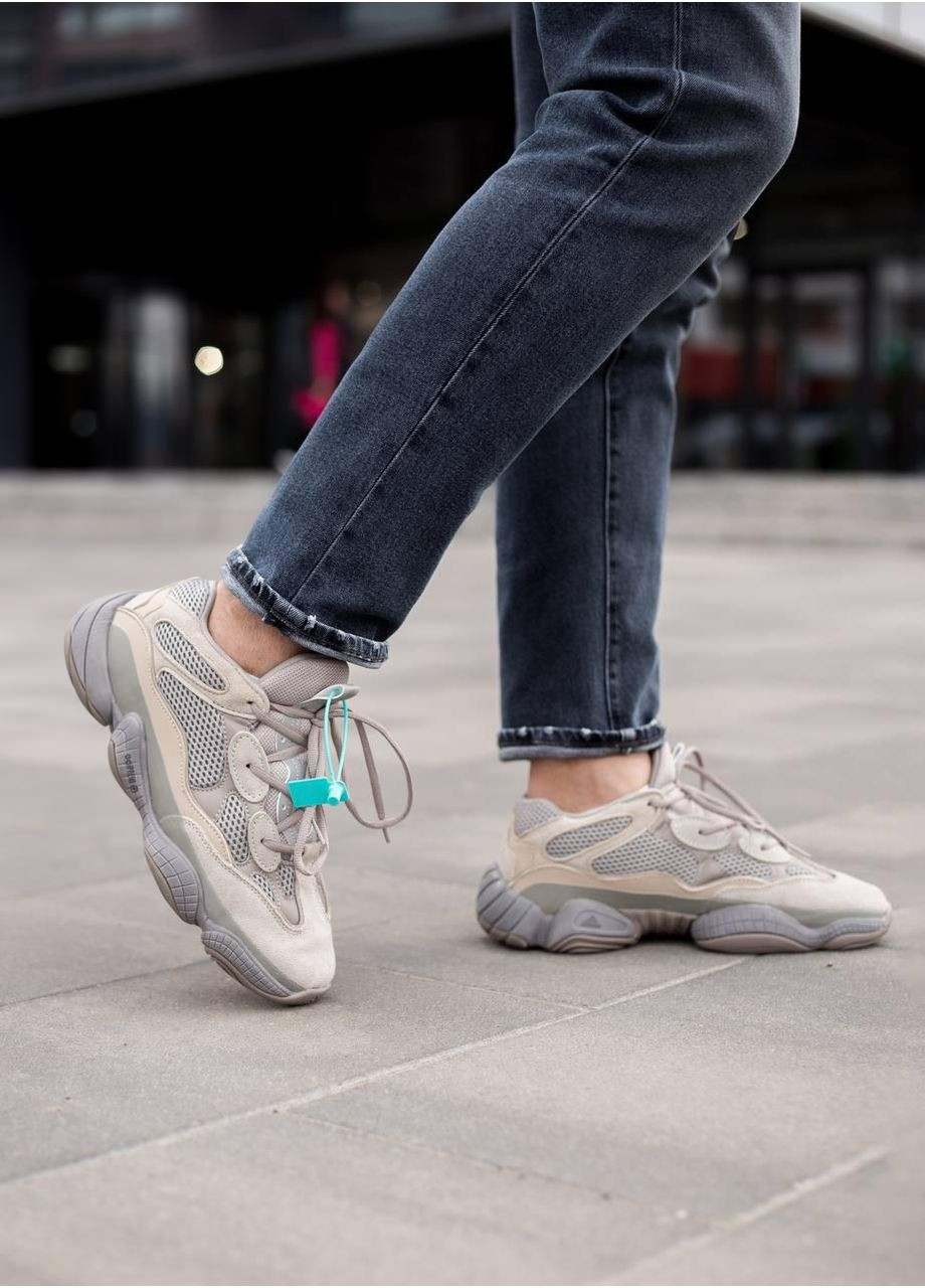 Сірі Осінні кросівки чоловічі adidas yeezy boost 500 ash grey v3 адідас ізі буст No Brand