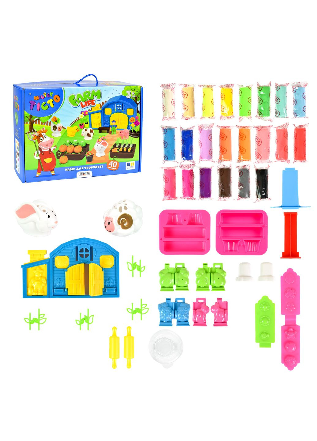 Набір для творчості Strateg Містер тісто Farm Life (41039) Стратег (364112264)