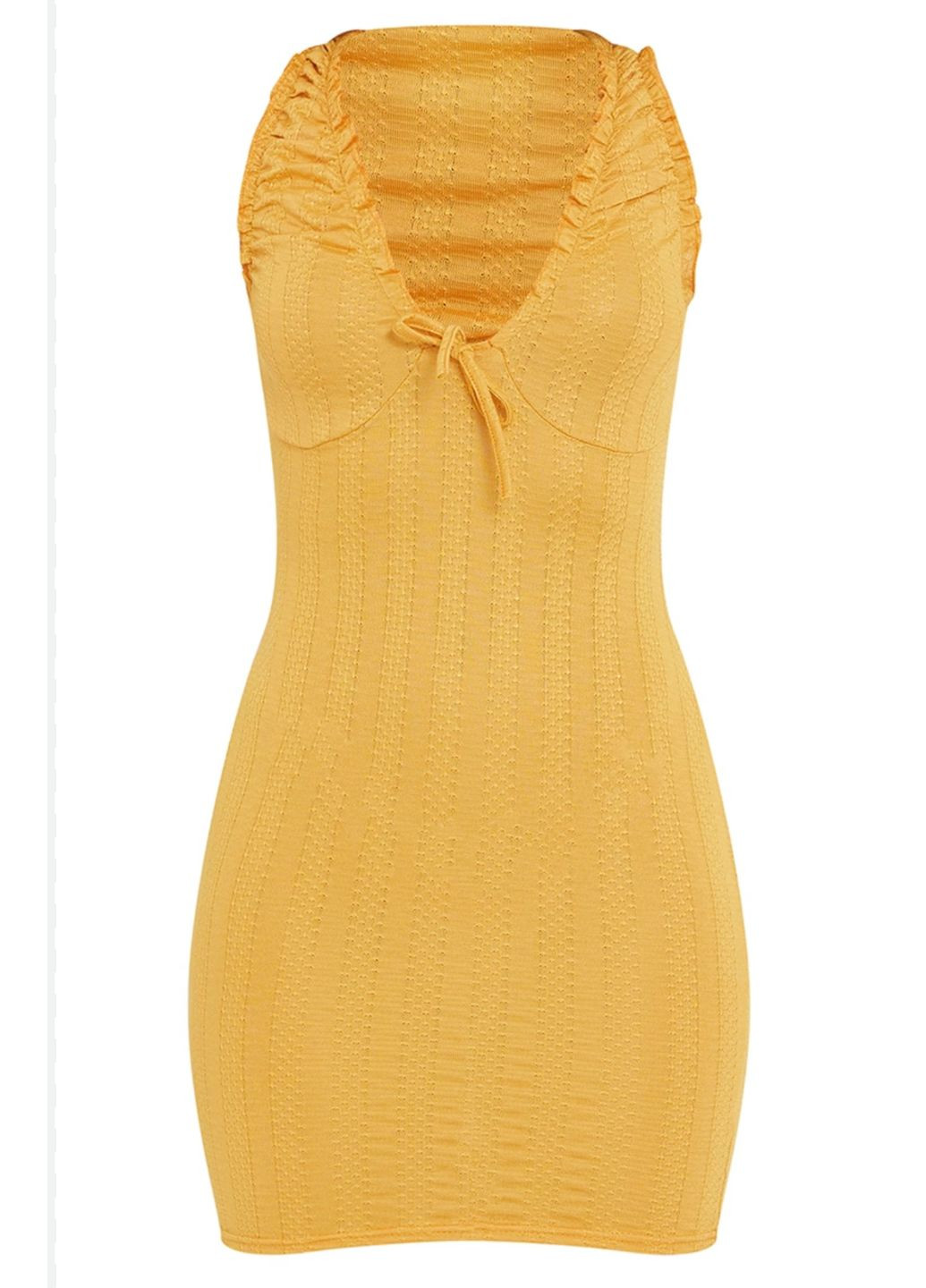 Желтое платье желтое btg-0073 PrettyLittleThing