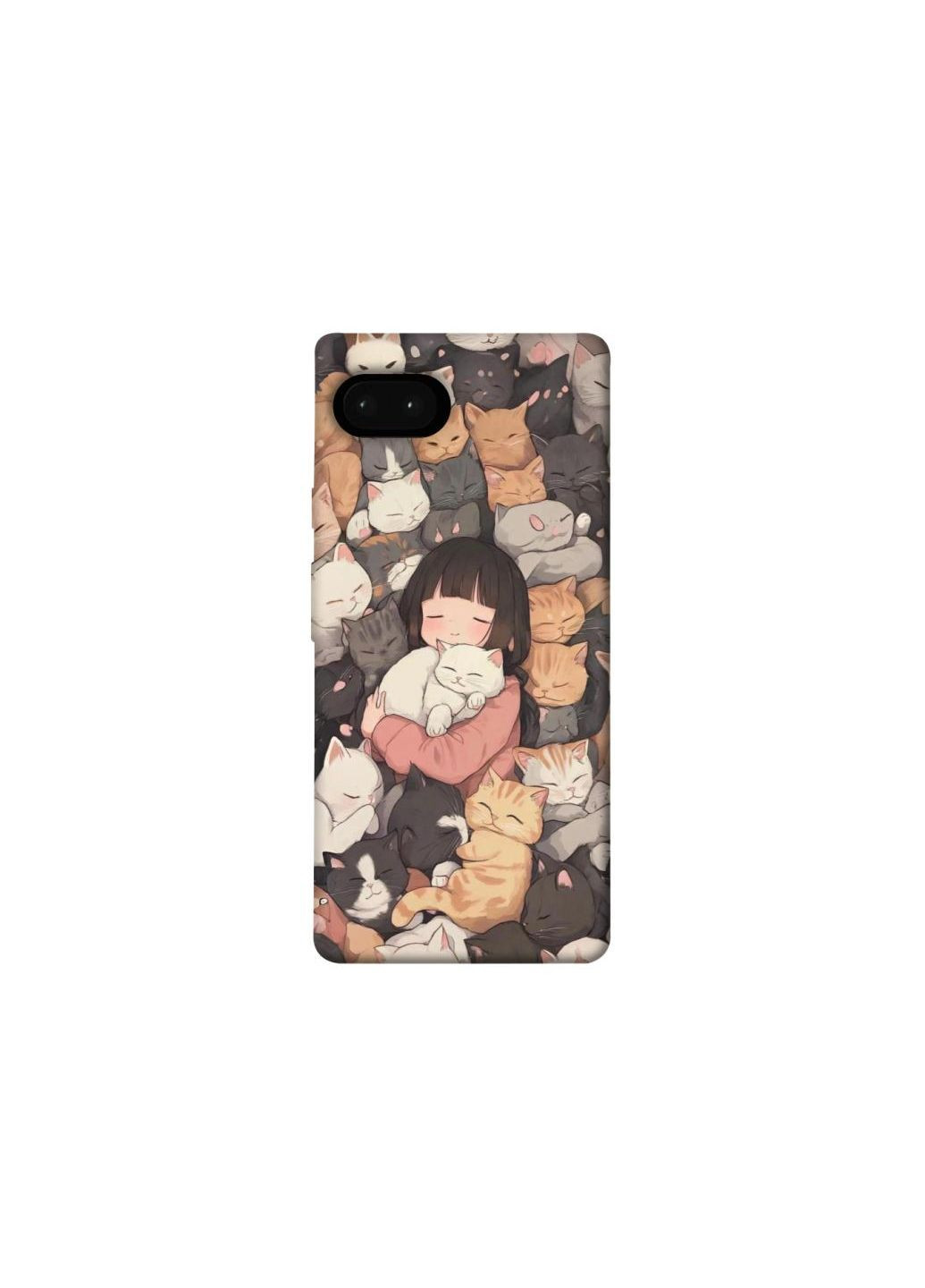 Чохол на Google Pixel 7a Girl with cats Frontalka (352207211)