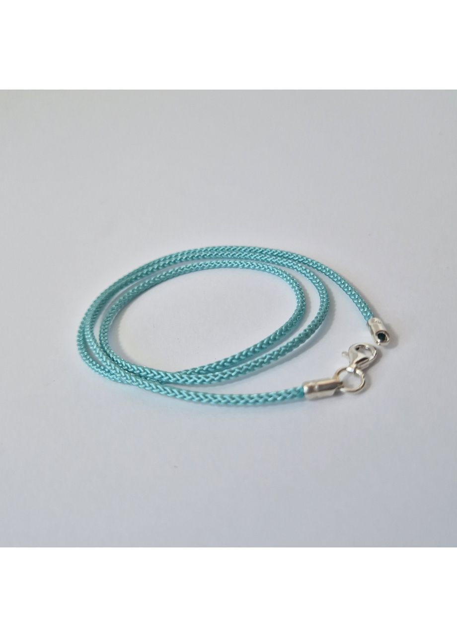 Шнурок на шею Голубого цвета шейк 2 мм см серебро 925 пробы 6010/2ш 0.98г Nobrand (363969305)