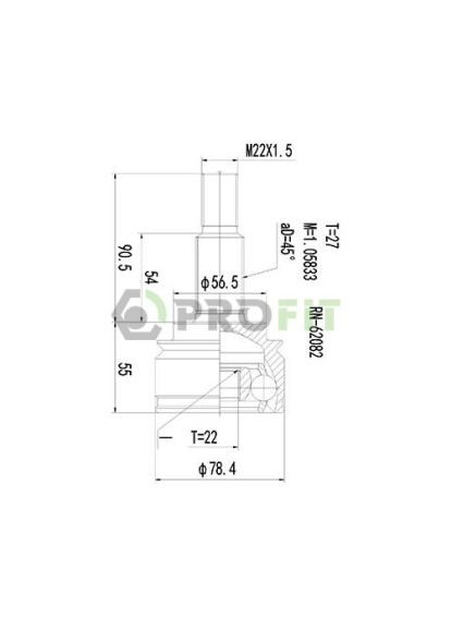Шрус зовнішній PROfit (368534851)