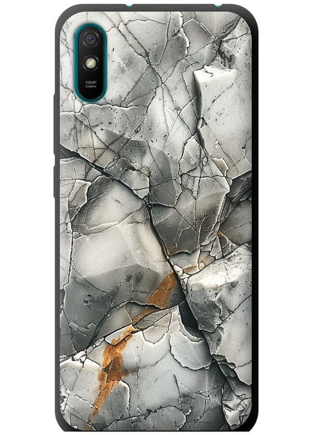 TPU черный чехол 'Серый мрамор' для Endorphone Xiaomi Redmi 9A (285117268)