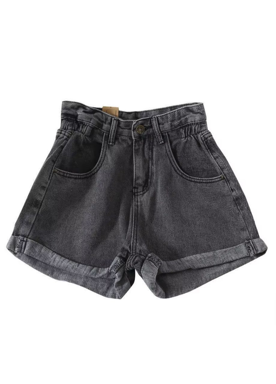 Шорты джинсовые женские с завышеной талией. Серые No Brand (328388406)