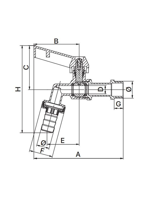 Кран для полива EP.3101 3/4" (EP6026) EUROPRODUCT (315702541)