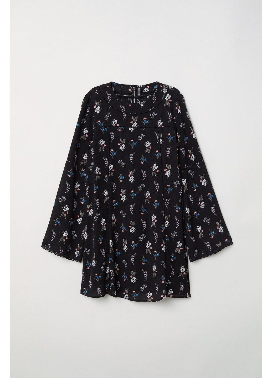 Чорна кежуал сукня H&M з квітковим принтом