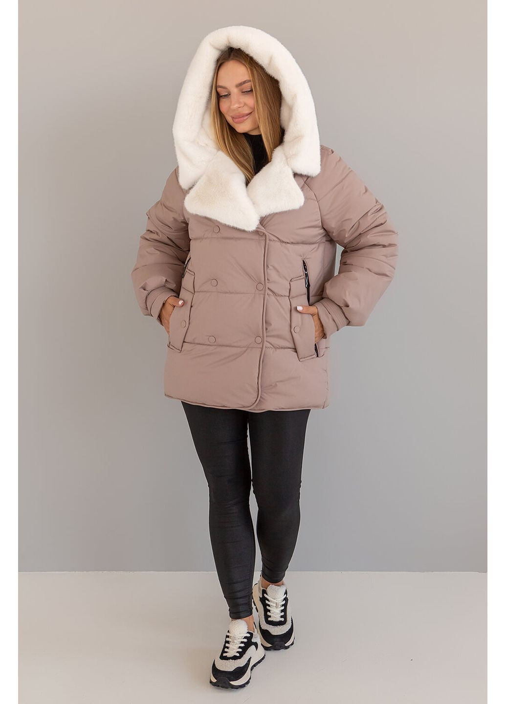 Бежева зимня зима куртка дора бежевий MioRichi