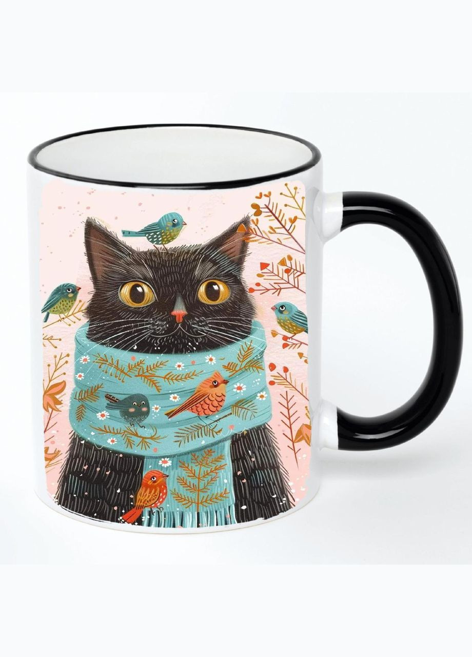 Чашка з дитячим малюнком (кухоль, кружка) #0098 Біла з чорною ручкою 330 мл No Brand (322715327)