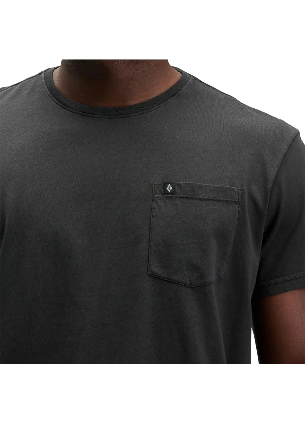 Черная футболка diamond patch ss pocket tee mns Black Diamond