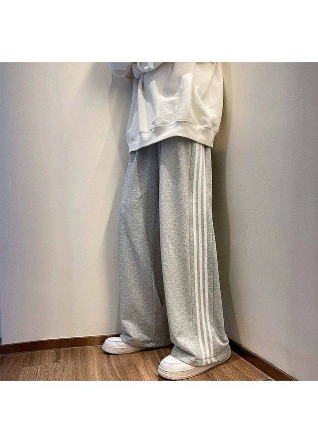 Штани оверсайз з лампасами з тринитки на флісі — ЗАМІРИ В ОПИСІ DK/DL Мода без кордонів (372898389)