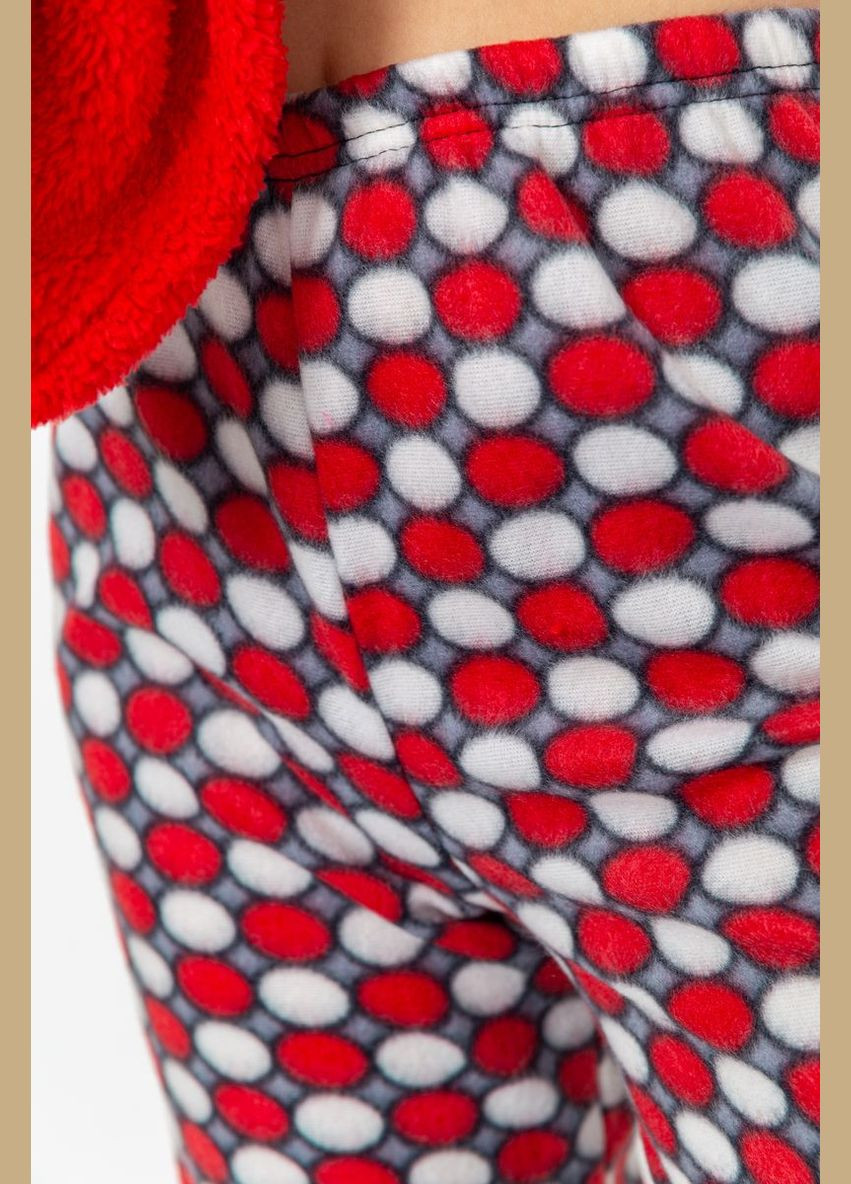 Красная зимняя пижама женская махра, цвет красный, Ager