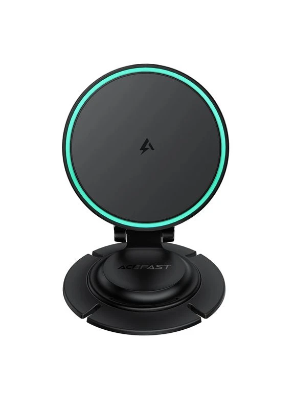Автотримач для телефона з БЗП D65 magnetic folding wireless charging car holder Black Acefast (403221642)