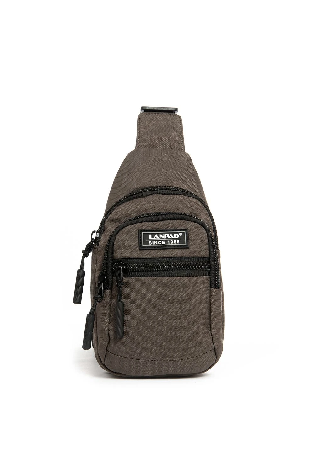Сумка чоловіча на плече нейлон Lanpad A65365 brown малий Fashion (401888331)
