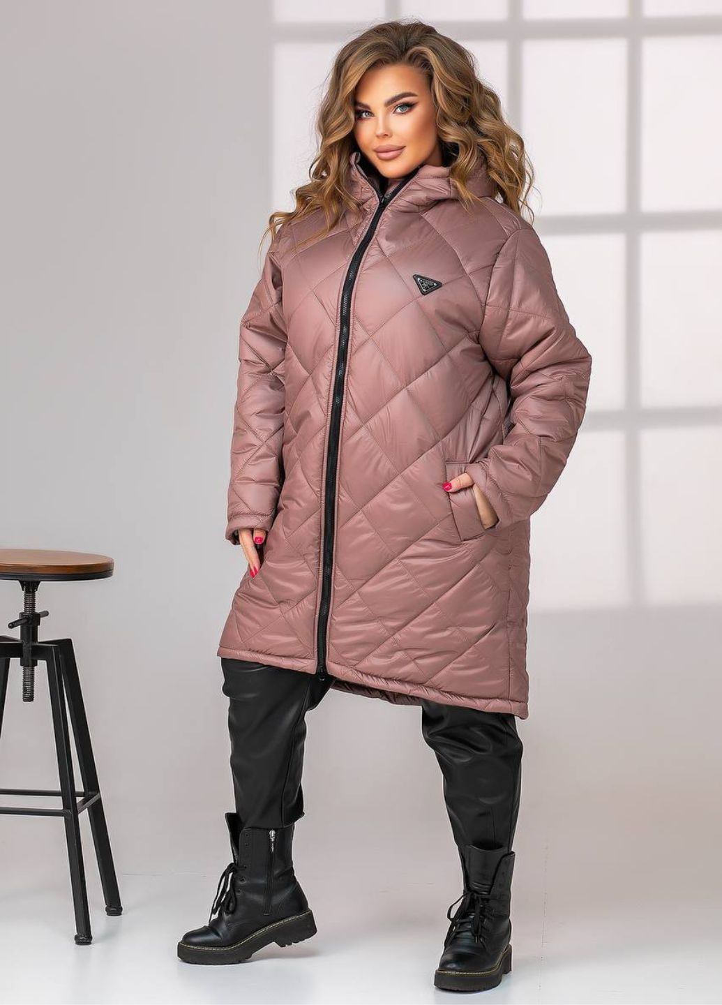 Коричневая зимняя теплая и сильная зимняя куртка куртка-пальто No Brand