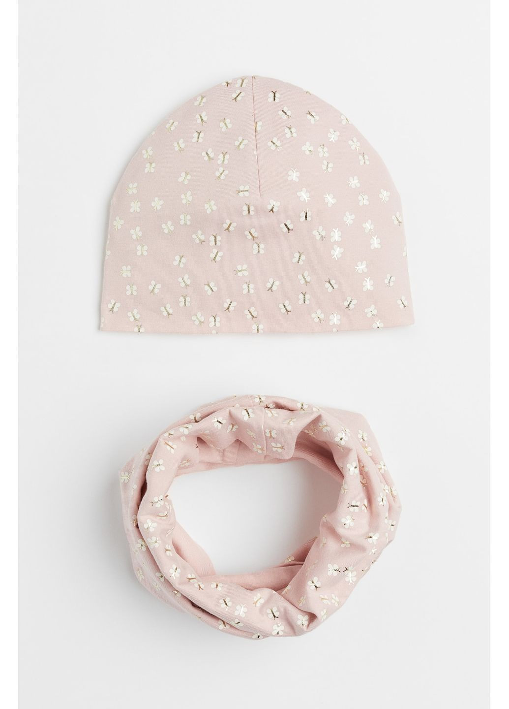 Шапка и хомут для девочки 152-170 размер розовая 0938416007 H&M (366288285)