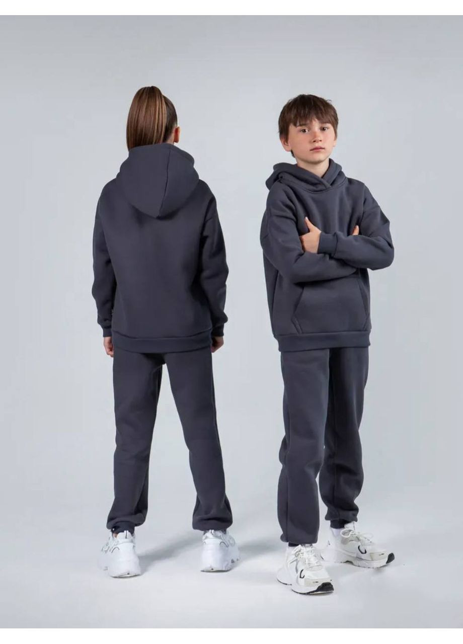 Графитовый костюм на флисе Fashion