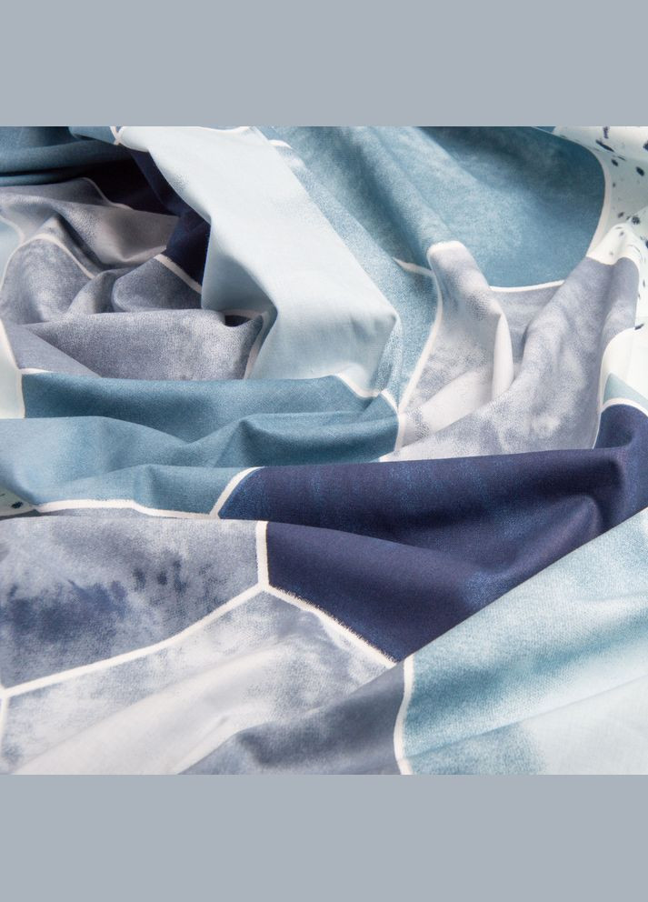 Ткань бязь ранфорс для постельного белья 2,4 м 25010 v-10 соты синие IDEIA (290558217)