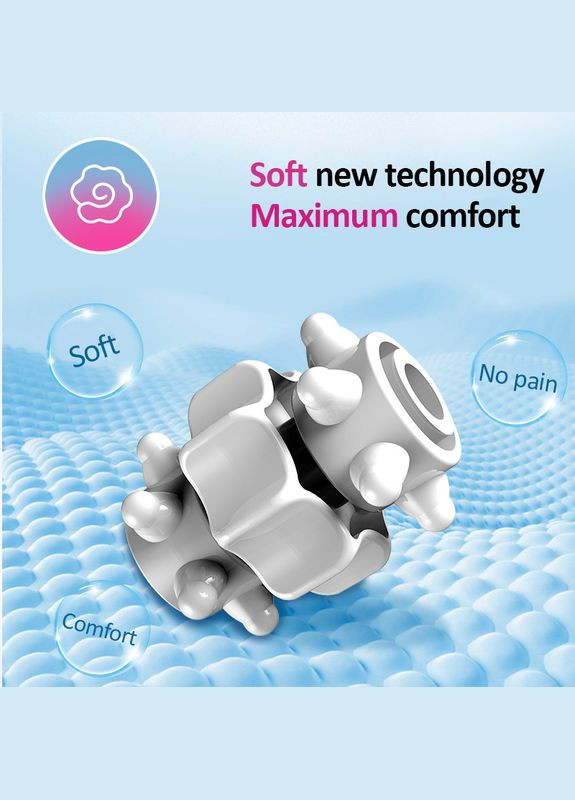 Масажер стрічковий роликовий ручний LS-A14 для спини, шиї, м'які ролики Blue No Brand (322567723)