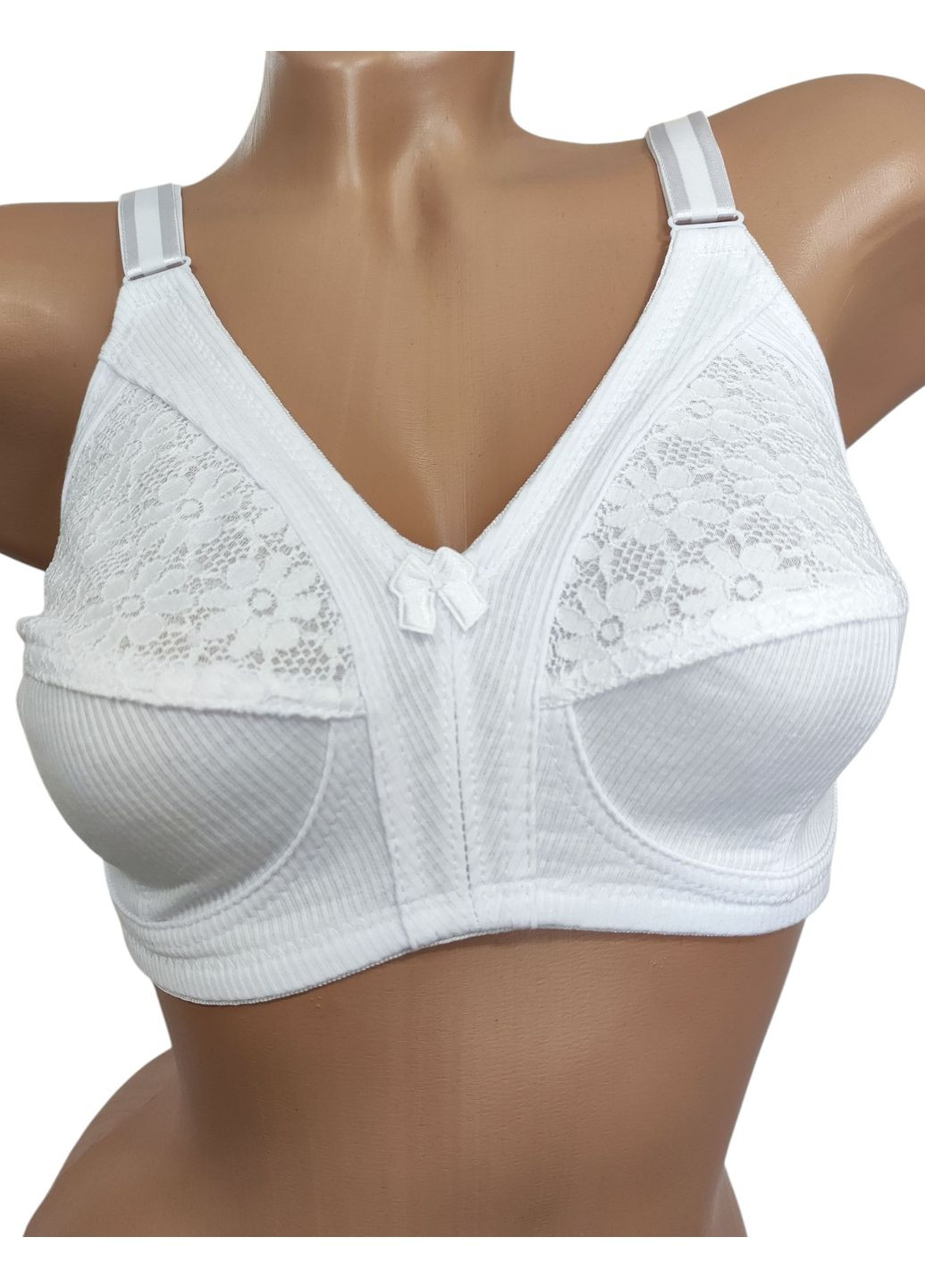 Білий мінімайзер бюстгальтер C&Y без кісточок бавовна