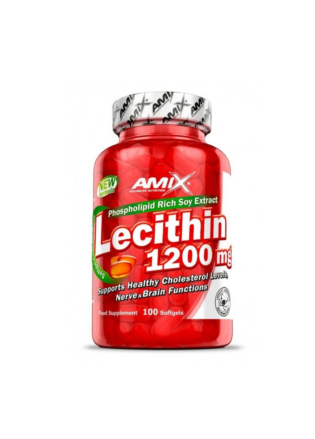 Натуральна добавка Lecithin, 100 капсул Amix Nutrition (293340688)