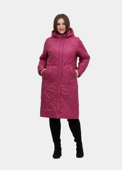 Бордовая демисезонная женская демисезонная куртка большого размера куртка-пальто SK