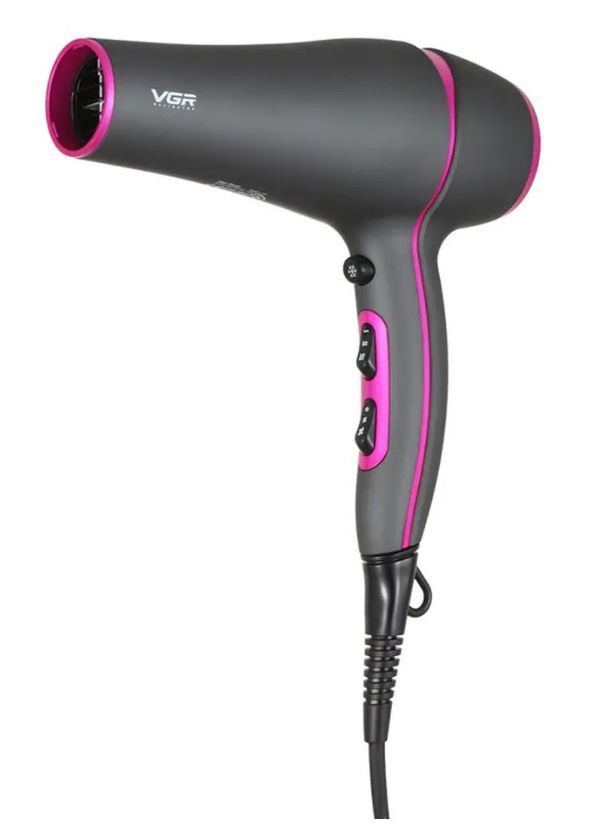 Професійний фен для волосся з дифузором 1800 Вт 2 насадки (1756375454) VGR V-402 (334257083)