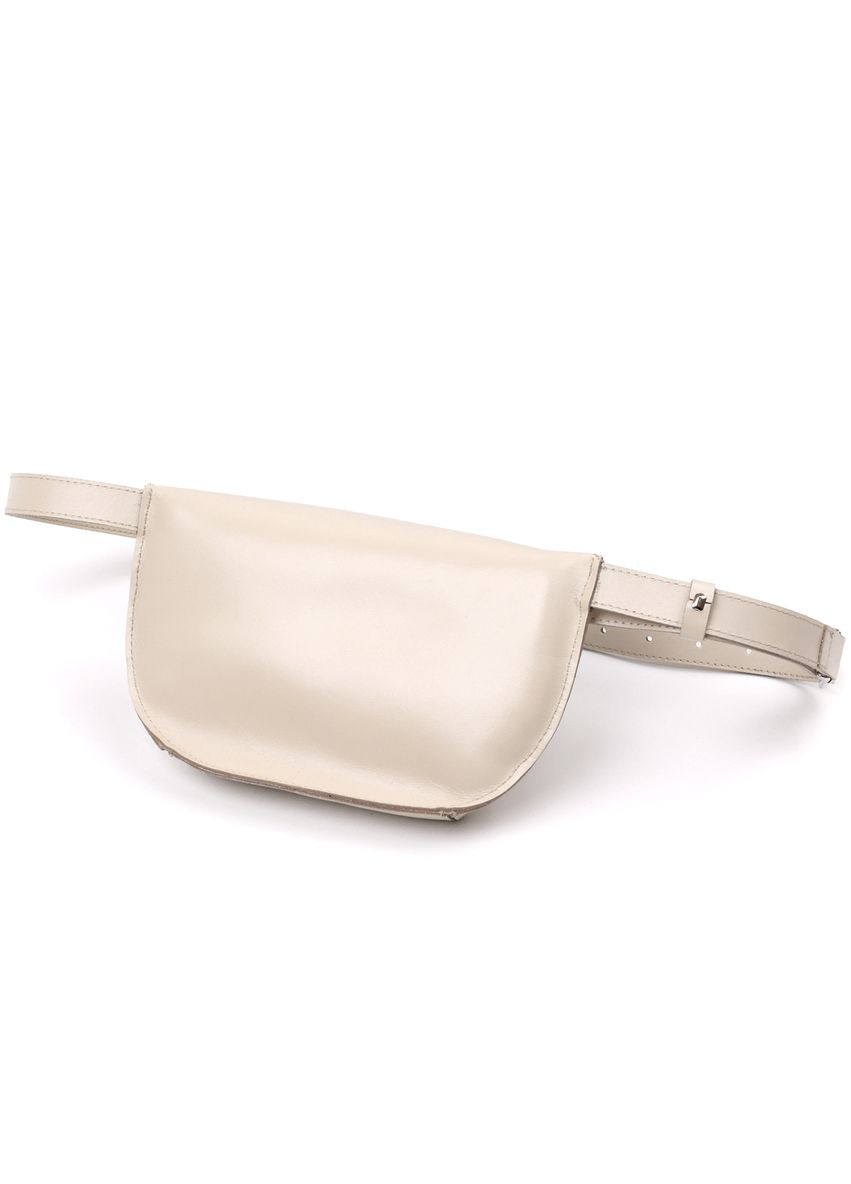 Сумка через плече бананка шкіряна жіноча 16391 Бежевий Shvigel (302008565)