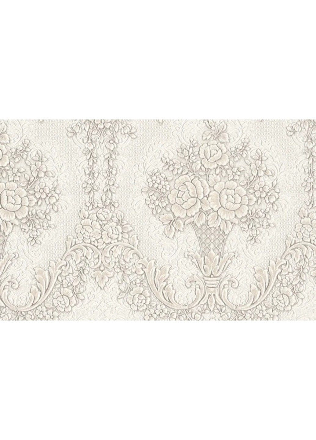 Шпалери вінілові 10 × 0.53 м 5766-01, класичні бежеві з квітковим орнаментом для спальні, вітальні, кабінету Слов'янські шпалери (340275364)