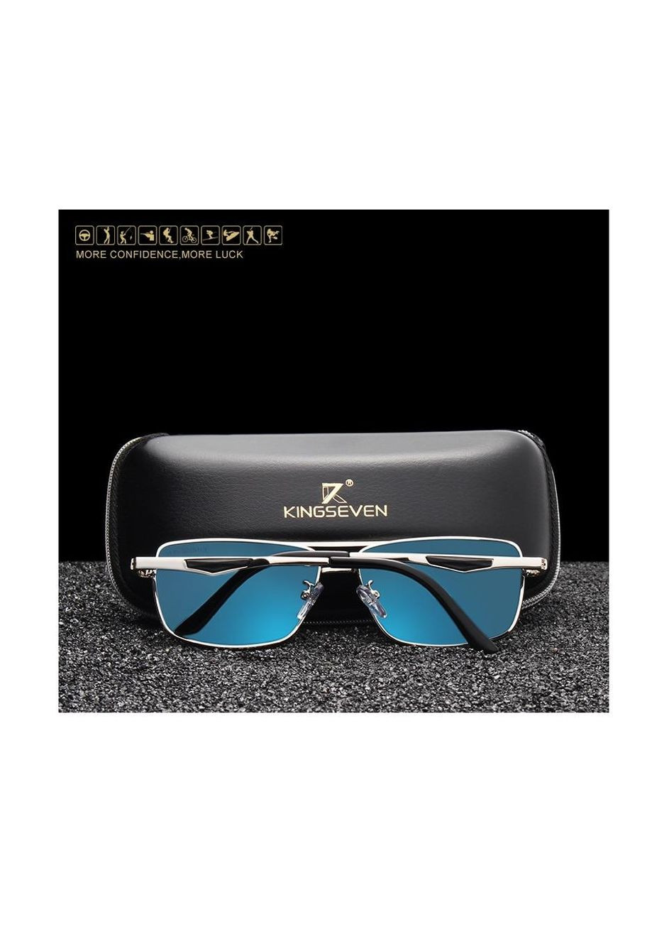 Чоловічі сонцезахисні окуляри в класичній оправі з поляризованими лінзами N/K7906 Італія KINGSEVEN (299332650)