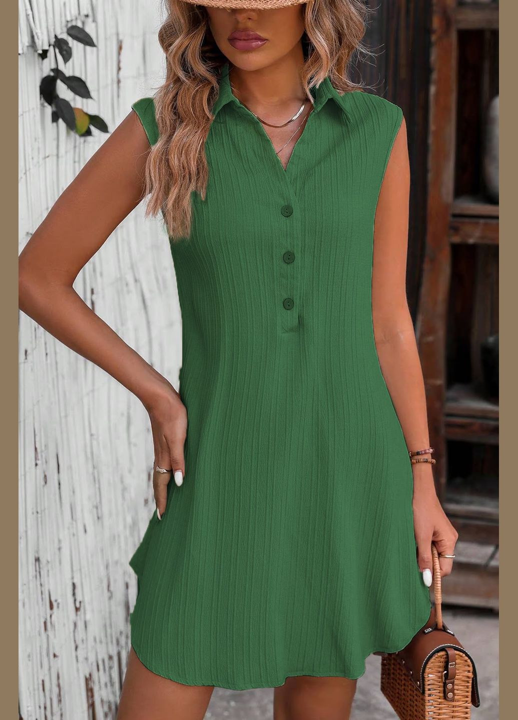 Зеленое пляжное платье CUPSHE однотонное